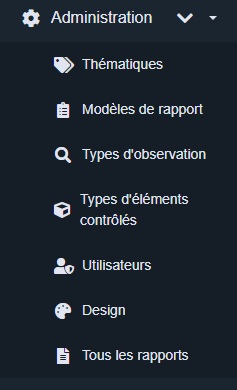 Interface d'administration Auditeo